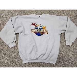 Vintage 90s Universal Studios Orlando sweatshirt L USA Light Grey‎ Heathered